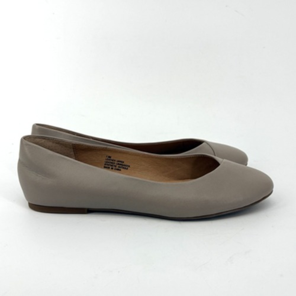 J. Jill Leather Flats Women's 7.5 Beige Taupe Ballet Flats Pure Jill